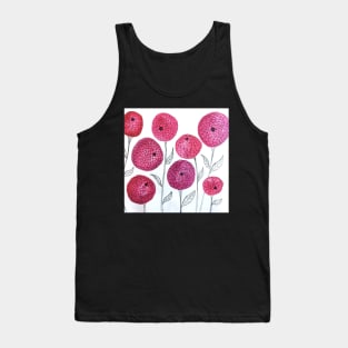 Pink Dahlias Tank Top